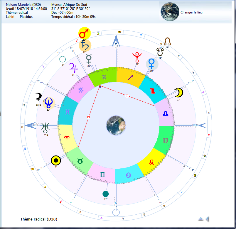 Nelson Mandela carr� Soleil-Mercure